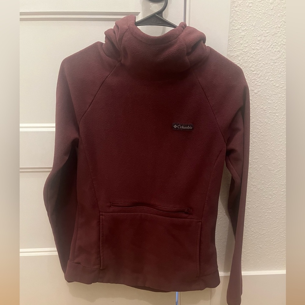 Columbia fleece cowl neck hoodie. Size small.